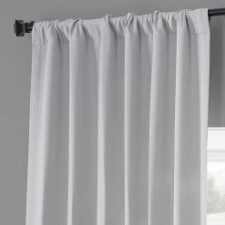 Colonial Off White Monochromatic Faux Linen Room Darkening Curtain Pair (2 Panels) -Chic Curtains Shop LNMC 2055 69570 3