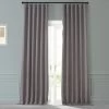Warm Stone Grey Monochromatic Faux Linen Room Darkening Curtain Pair (2 Panels) -Chic Curtains Shop LNMC 2058 69573 1