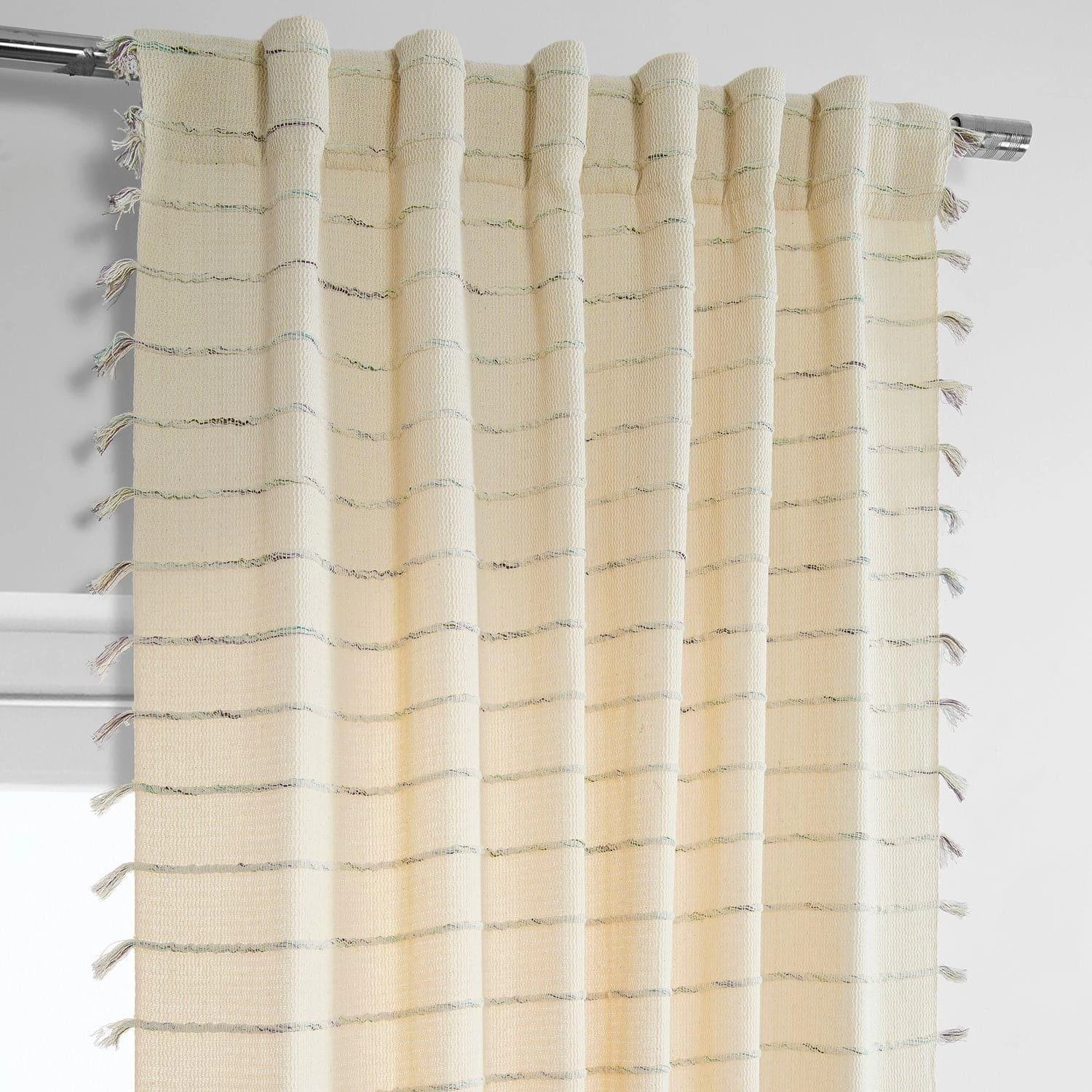 Nikos Loom Woven Cotton Sheer Curtain 5 Nikos Loom Woven Cotton Sheer Curtain - Image 3