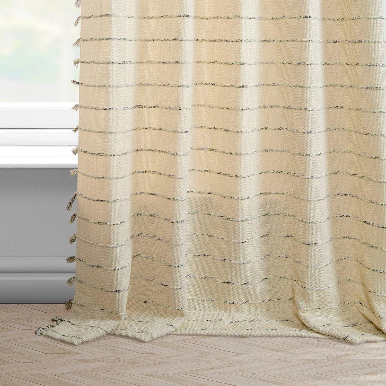 Nikos Loom Woven Cotton Sheer Curtain 7 Nikos Loom Woven Cotton Sheer Curtain - Image 5