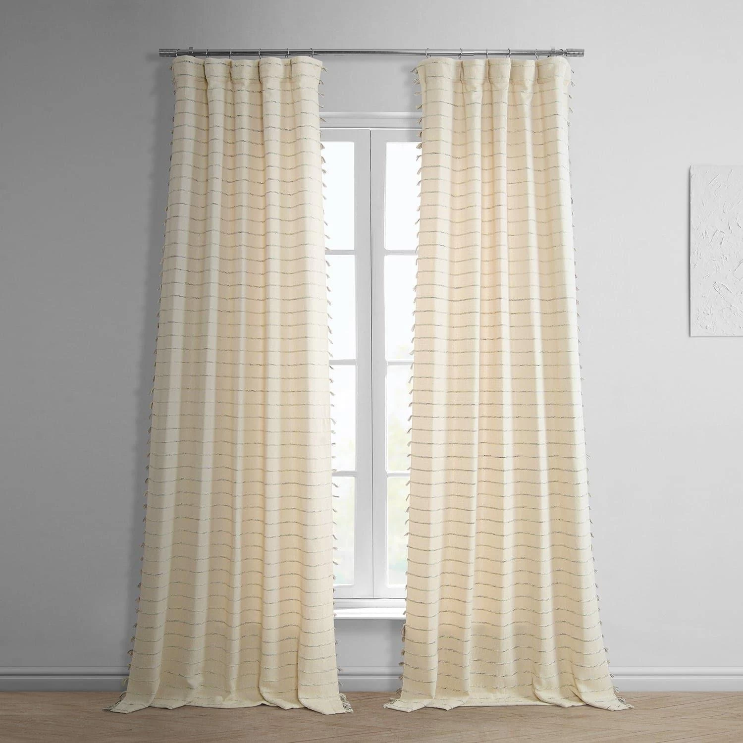 Nikos Loom Woven Cotton Sheer Curtain 3 Nikos Loom Woven Cotton Sheer Curtain