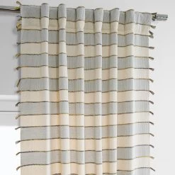 Leon Loom Woven Cotton Sheer Curtain -Chic Curtains Shop LWCC 2208605 back tab header