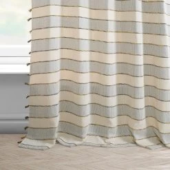 Leon Loom Woven Cotton Sheer Curtain -Chic Curtains Shop LWCC 2208605 floor break