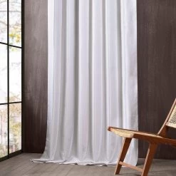 Sassy White Vintage Dupioni Faux Silk Hotel Blackout Curtain -Chic Curtains Shop PDCH SBO1 68904 1