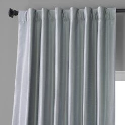 Simply Silver Vintage Dupioni Faux Silk Hotel Blackout Curtain -Chic Curtains Shop PDCH SBO9 68908 4