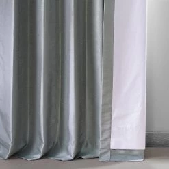 Simply Silver Vintage Dupioni Faux Silk Hotel Blackout Curtain -Chic Curtains Shop PDCH SBO9 68908 5