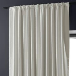 Off White Extra Wide Performance Linen Hotel Blackout Curtain -Chic Curtains Shop PLBO 23101 DW pole pocket header