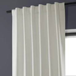 Off White Performance Linen Hotel Blackout Curtain -Chic Curtains Shop PLBO 23101 back tab header