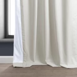 Off White Performance Linen Hotel Blackout Curtain -Chic Curtains Shop PLBO 23101 lining view