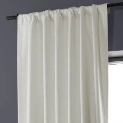 Off White Performance Linen Hotel Blackout Curtain -Chic Curtains Shop PLBO 23101 pole pocket header