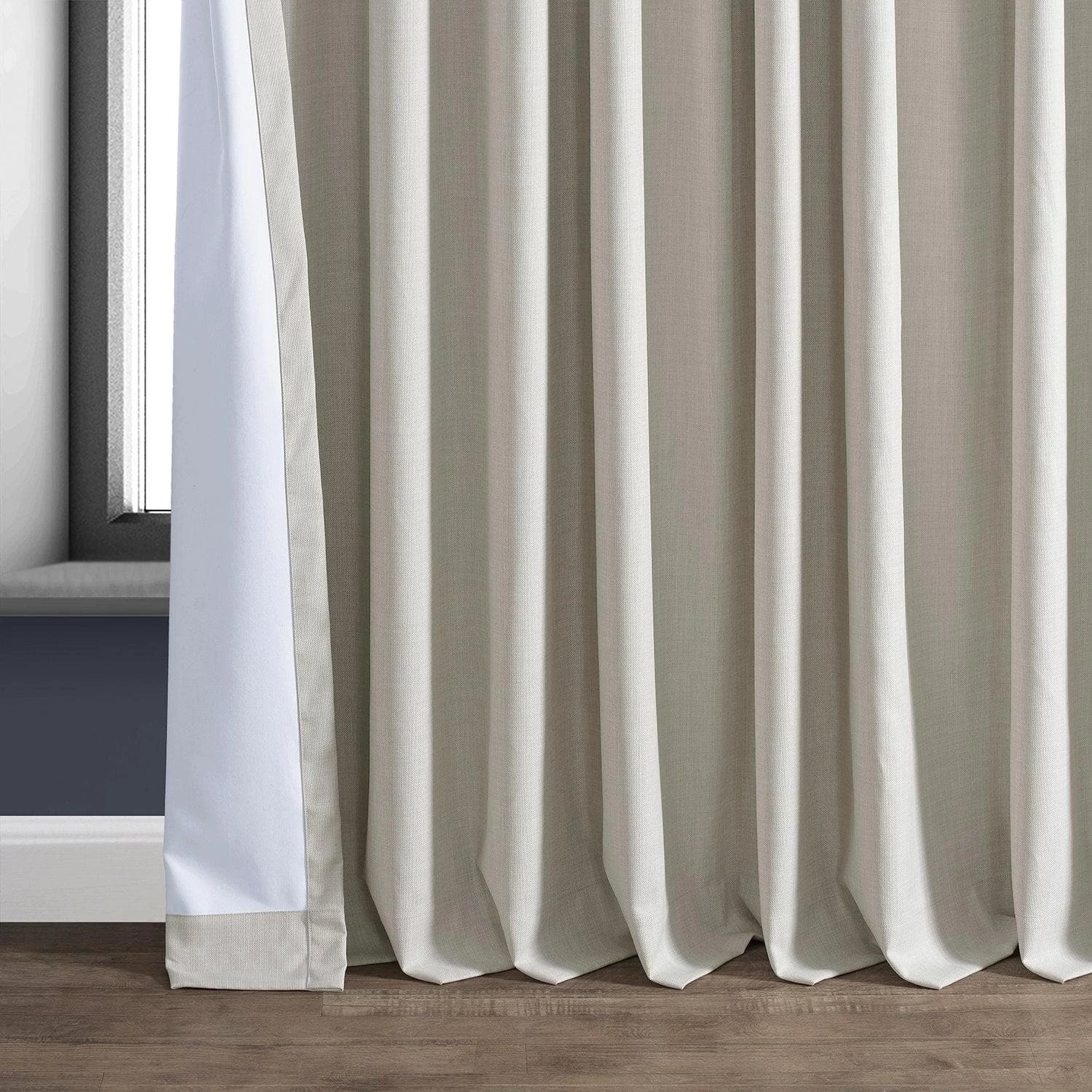 Warm White Extra Wide Performance Linen Hotel Blackout Curtain 7 Warm White Extra Wide Performance Linen Hotel Blackout Curtain - Image 5