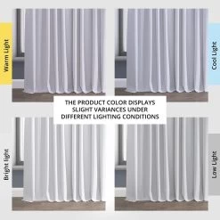 White Extra Wide Performance Linen Hotel Blackout Curtain -Chic Curtains Shop PLBO 23124 DW angled front view