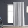 White Extra Wide Performance Linen Hotel Blackout Curtain -Chic Curtains Shop PLBO 23124 DW front view