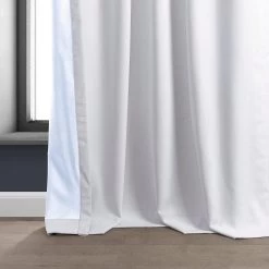 White Performance Linen Hotel Blackout Curtain -Chic Curtains Shop PLBO 23124 lining view