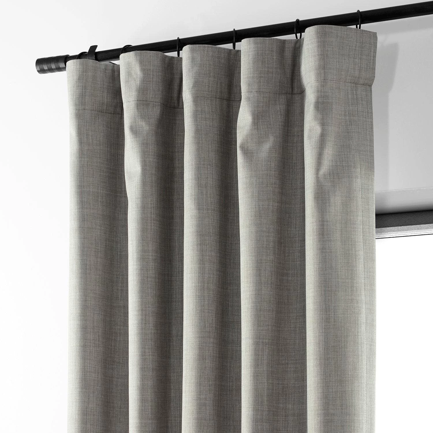 Dark Greige Performance Linen Hotel Blackout Curtain 4 Dark Greige Performance Linen Hotel Blackout Curtain - Image 2