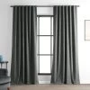 Dark Grey Performance Linen Hotel Blackout Curtain