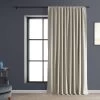 Light Beige Extra Wide Performance Linen Hotel Blackout Curtain -Chic Curtains Shop PLBO 23157 DW front view