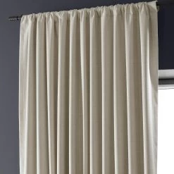 Light Beige Extra Wide Performance Linen Hotel Blackout Curtain 11 Light Beige Extra Wide Performance Linen Hotel Blackout Curtain -Chic Curtains Shop PLBO 23157 DW pole pocket header