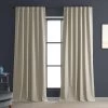 Light Beige Performance Linen Hotel Blackout Curtain -Chic Curtains Shop PLBO 23157 front view
