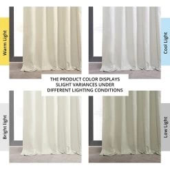 Fresh Popcorn Solid Cotton Hotel Blackout Curtain -Chic Curtains Shop PRCT BO01B angled front view