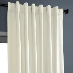 Fresh Popcorn Solid Cotton Hotel Blackout Curtain -Chic Curtains Shop PRCT BO01B back tab header