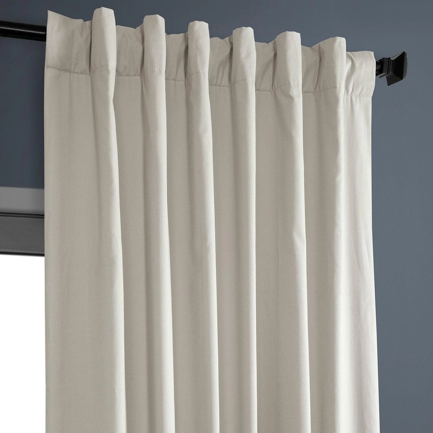 Hazelwood Beige Solid Cotton Hotel Blackout Curtain 5 Hazelwood Beige Solid Cotton Hotel Blackout Curtain - Image 3
