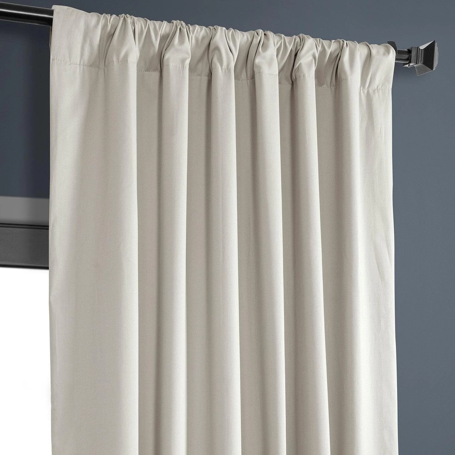 Hazelwood Beige Solid Cotton Hotel Blackout Curtain 6 Hazelwood Beige Solid Cotton Hotel Blackout Curtain - Image 4