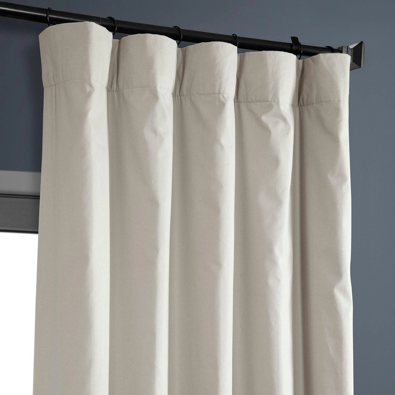 Hazelwood Beige Solid Cotton Hotel Blackout Curtain 4 Hazelwood Beige Solid Cotton Hotel Blackout Curtain - Image 2