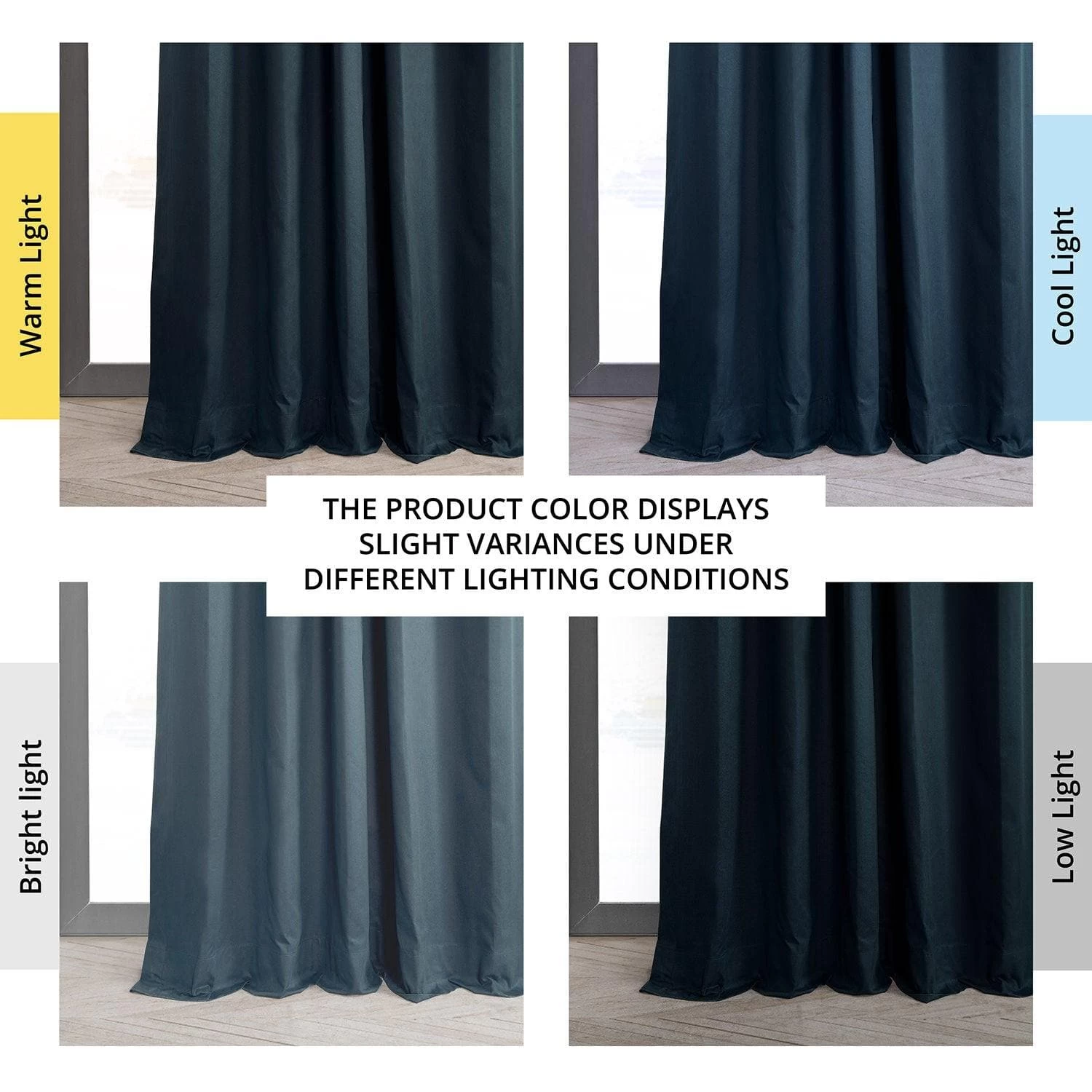 Polo Navy Solid Cotton Hotel Blackout Curtain 8 Polo Navy Solid Cotton Hotel Blackout Curtain - Image 6