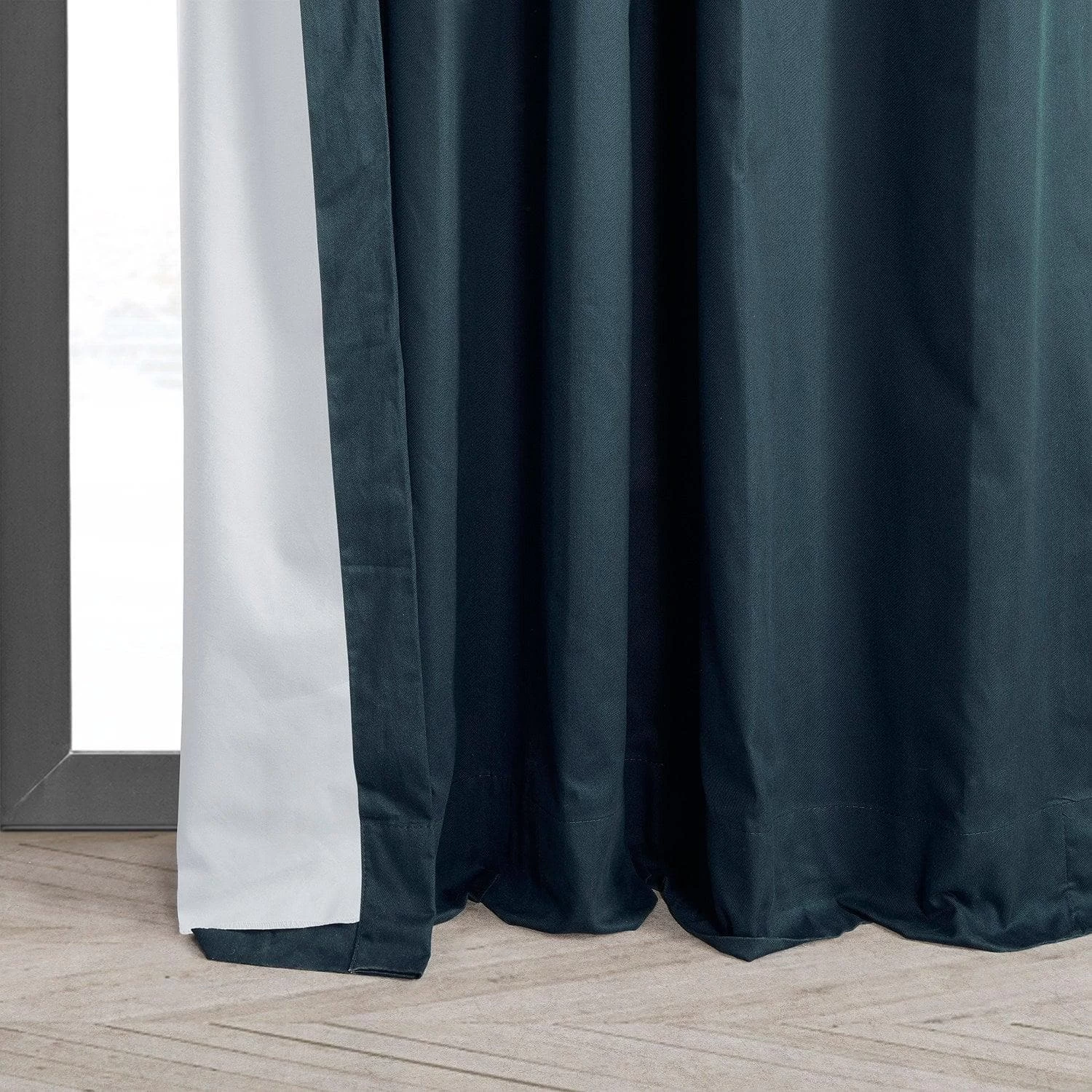 Polo Navy Solid Cotton Hotel Blackout Curtain 7 Polo Navy Solid Cotton Hotel Blackout Curtain - Image 5