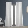 Whisper White Solid Cotton Hotel Blackout Curtain -Chic Curtains Shop PRCT BO09B front view