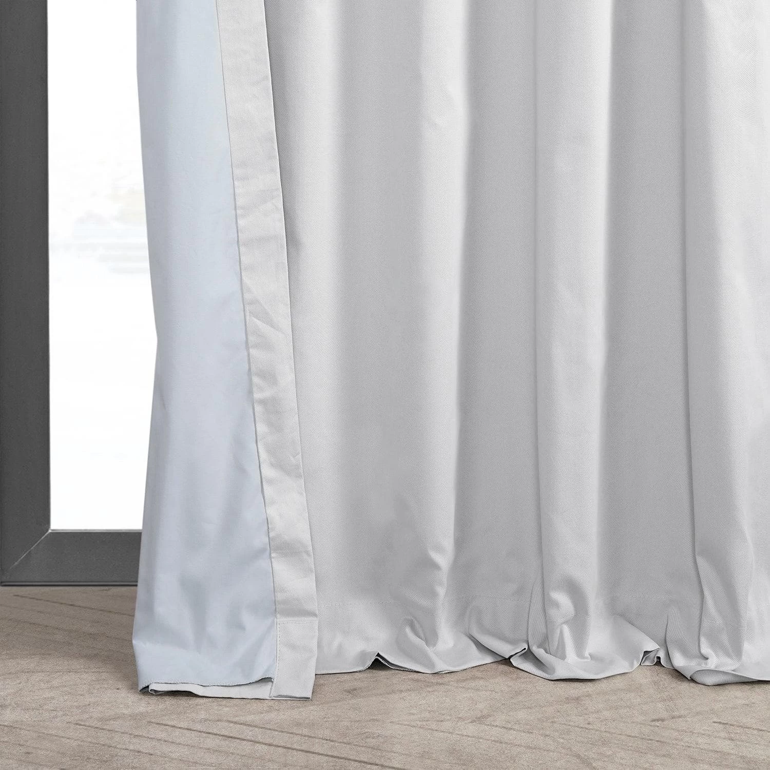 Whisper White Solid Cotton Hotel Blackout Curtain 7 Whisper White Solid Cotton Hotel Blackout Curtain - Image 5