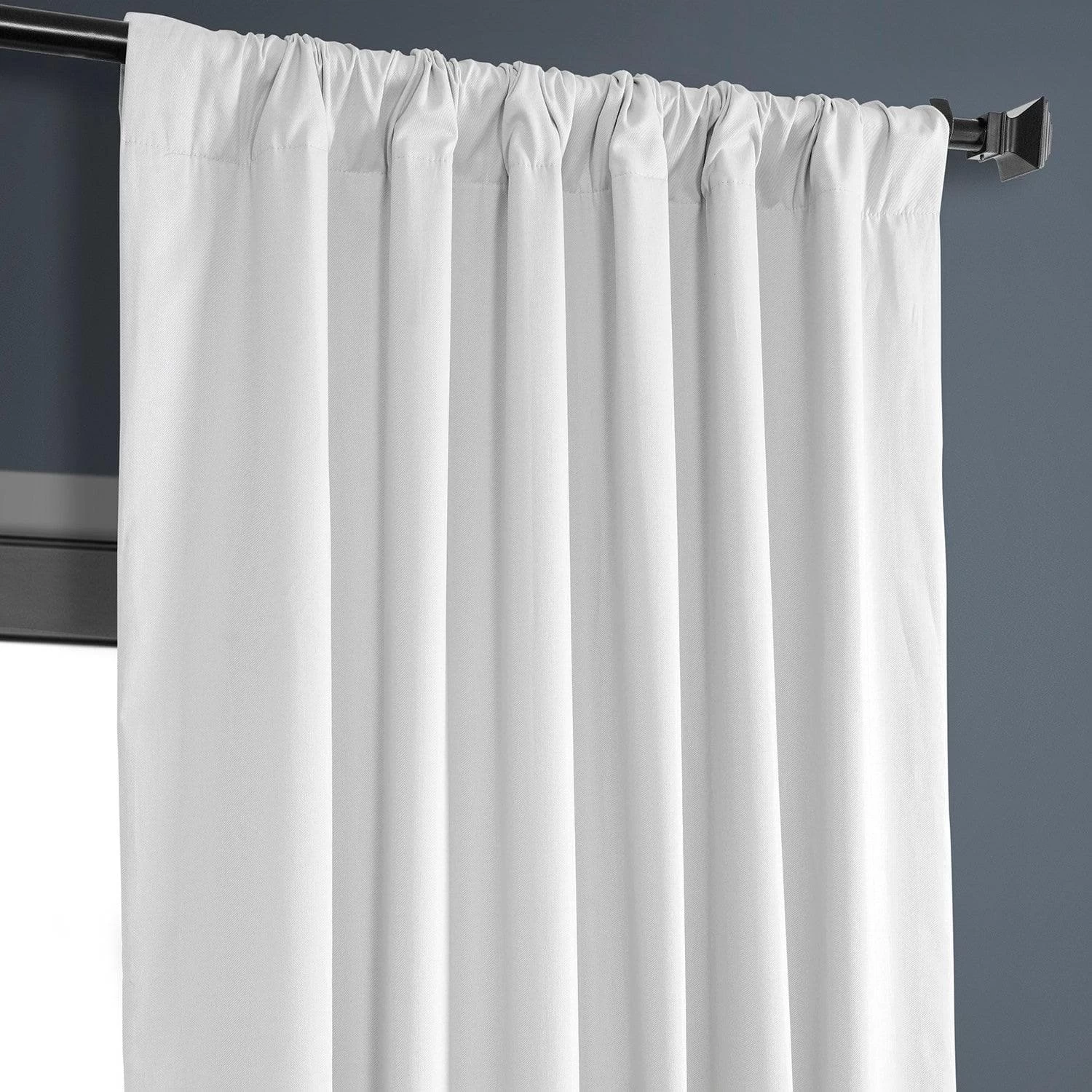 Whisper White Solid Cotton Hotel Blackout Curtain 6 Whisper White Solid Cotton Hotel Blackout Curtain - Image 4