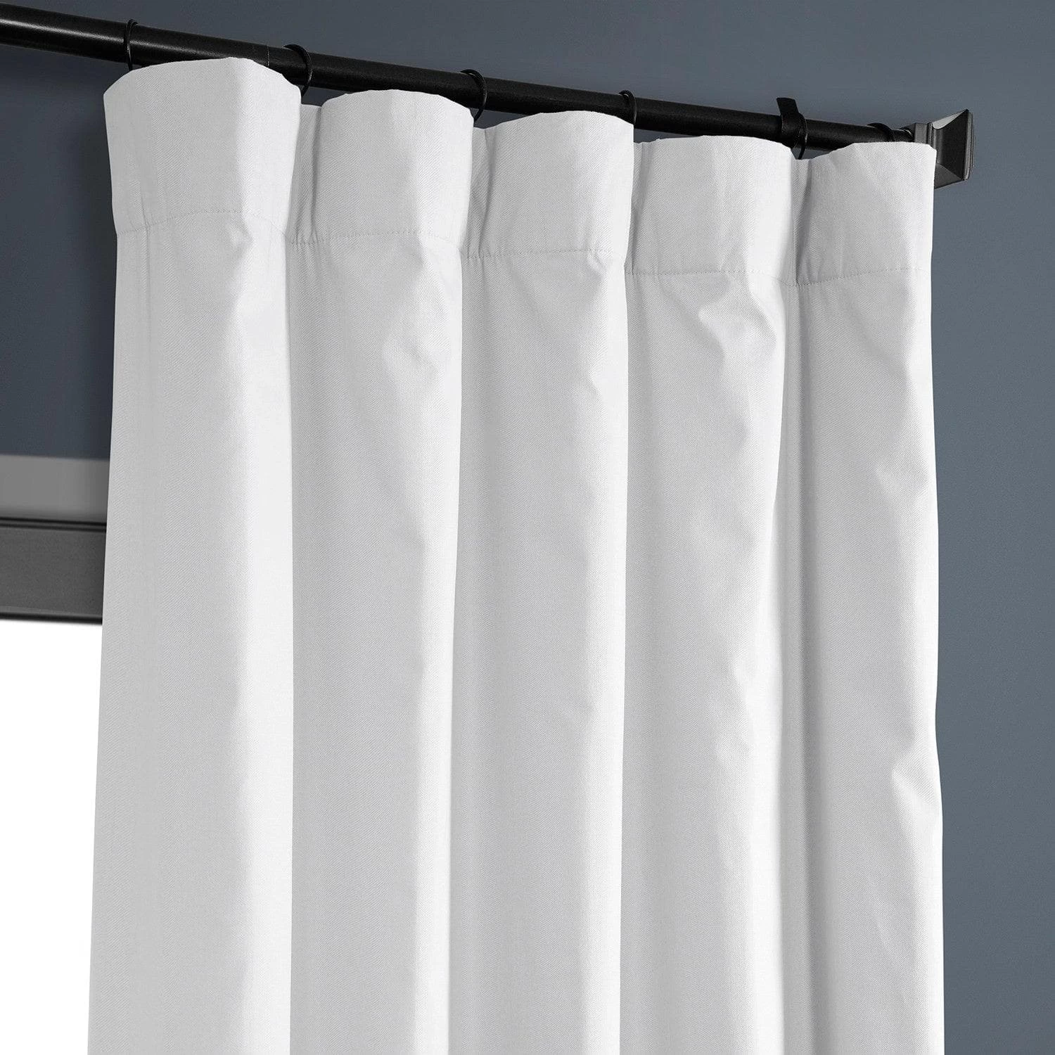 Whisper White Solid Cotton Hotel Blackout Curtain 4 Whisper White Solid Cotton Hotel Blackout Curtain - Image 2