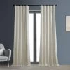Light Greige Solid Cotton Hotel Blackout Curtain -Chic Curtains Shop PRCT BO12B front view