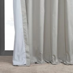 Light Greige Solid Cotton Hotel Blackout Curtain -Chic Curtains Shop PRCT BO12B lining view