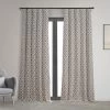 Martinique Taupe Printed Cotton Hotel Blackout Curtain 2 Martinique Taupe Printed Cotton Hotel Blackout Curtain -Chic Curtains Shop PRCT BOD07 front view
