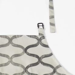 Illusions Silver Grey Printed Cotton Apron -Chic Curtains Shop PRCT D02 AP 86360 5