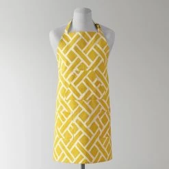 Martinique Yellow Printed Cotton Apron