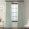 Martinique Aqua Printed Cotton Curtain -Chic Curtains Shop PRCT D07B 37401 1