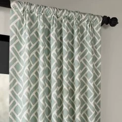 Martinique Aqua Printed Cotton Curtain 11 Martinique Aqua Printed Cotton Curtain -Chic Curtains Shop PRCT D07B 37401 3