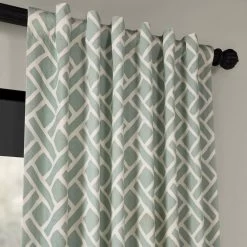 Martinique Aqua Printed Cotton Curtain 10 Martinique Aqua Printed Cotton Curtain -Chic Curtains Shop PRCT D07B 37401 4