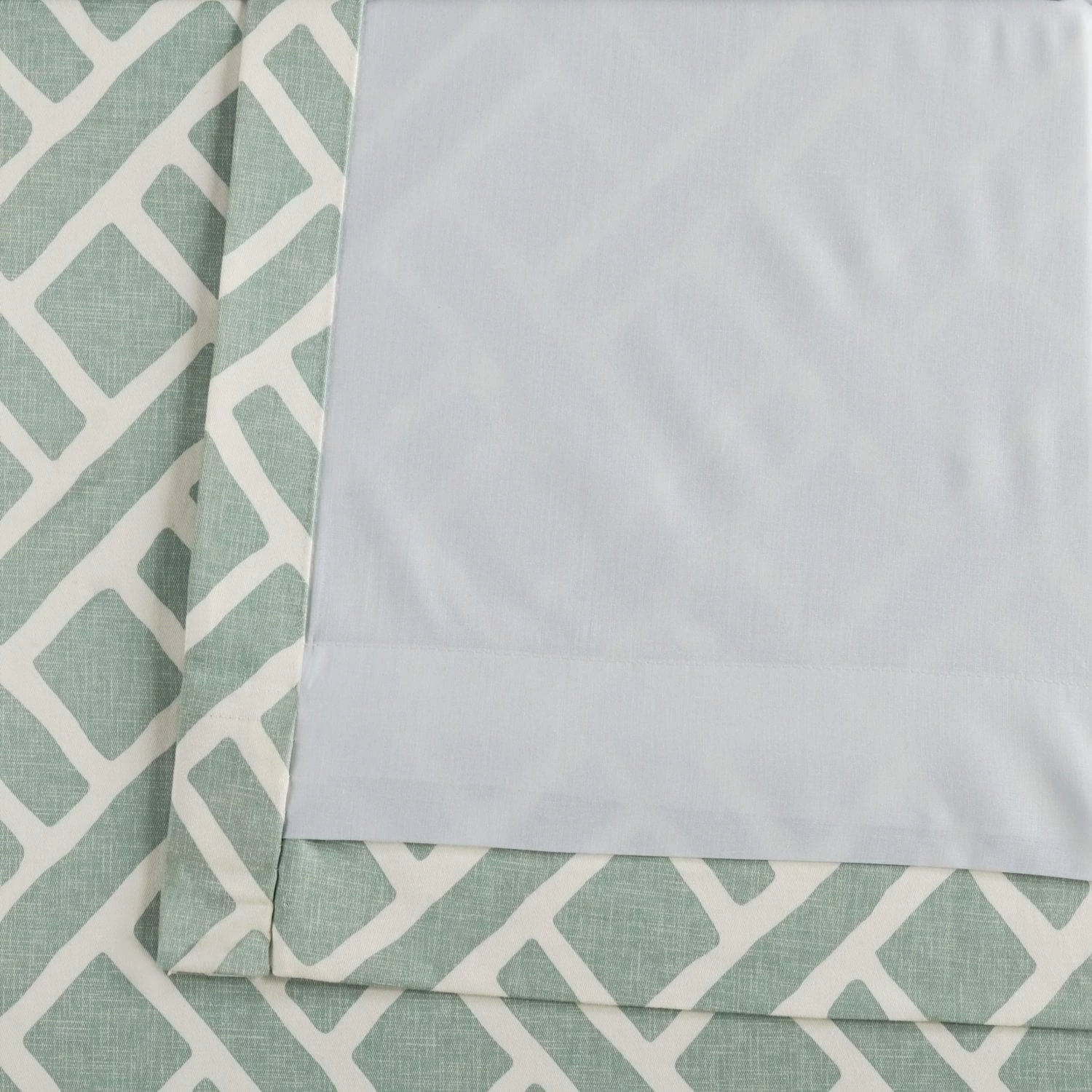 Martinique Aqua Printed Cotton Curtain 7 Martinique Aqua Printed Cotton Curtain - Image 5