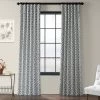 Martinique Grey Printed Cotton Curtain 2 Martinique Grey Printed Cotton Curtain -Chic Curtains Shop PRCT D07C 37402 1