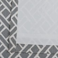 Martinique Grey Printed Cotton Curtain -Chic Curtains Shop PRCT D07C 37402 5