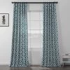 Martinique Blue Printed Cotton Curtain -Chic Curtains Shop PRCT D07D 40311 1