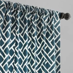 Martinique Blue Printed Cotton Curtain -Chic Curtains Shop PRCT D07D 40311 3