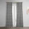 Martinique Black Printed Cotton Curtain