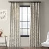 Martinique Taupe Printed Cotton Curtain