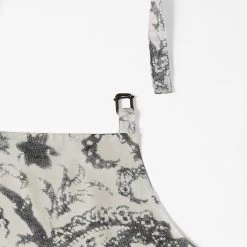 Edina Grey Printed Cotton Apron -Chic Curtains Shop PRCT D09D AP 86370 5